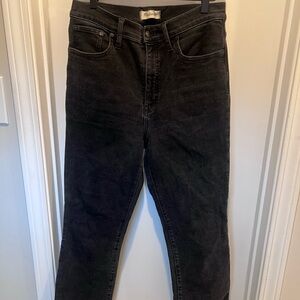Madewell Cali Demi Bootwomen’s black Raw hem Jeans